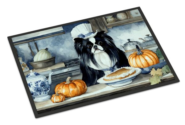 Japanese Chin Fall Kitchen Pumpkins Indoor or Outdoor Mat 24x36 Fashion