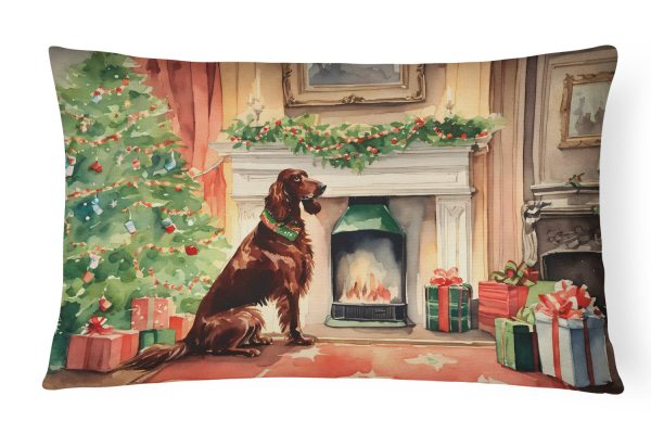 Irish Setter Christmas Fabric Decorative Pillow For Discount