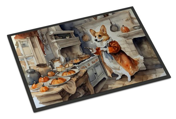 Corgi Fall Kitchen Pumpkins Indoor or Outdoor Mat 24x36 Online