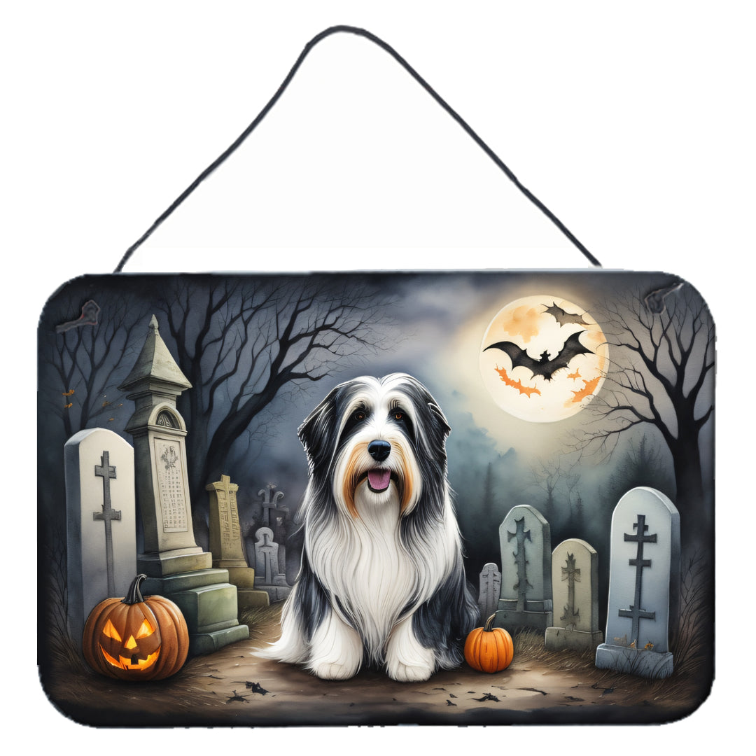 Bearded Collie Spooky Halloween Wall or Door Hanging Prints Discount