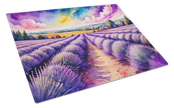 English Lavender in Color Glass Cutting Board Large Cheap