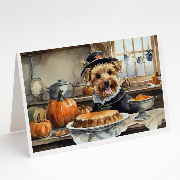 Lakeland Terrier Fall Kitchen Pumpkins Greeting Cards and Envelopes Pack of 8 Hot on Sale