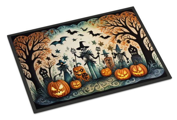 Papel Picado Skeletons Spooky Halloween Indoor or Outdoor Mat 24x36 Sale