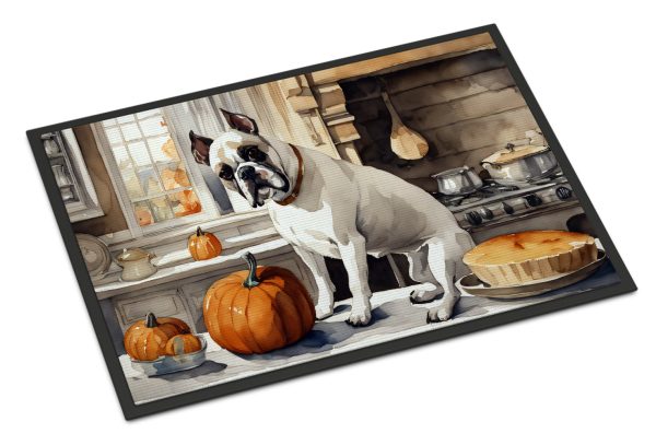Boxer Fall Kitchen Pumpkins Indoor or Outdoor Mat 24x36 For Cheap
