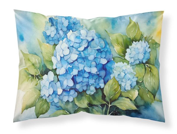 Hydrangeas in Watercolor Fabric Standard Pillowcase Hot on Sale
