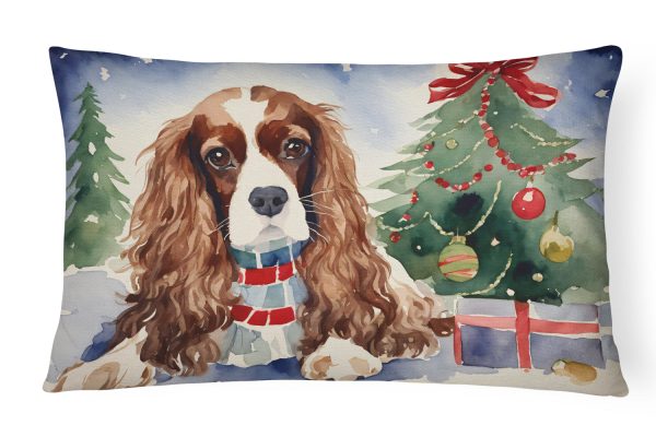 Cavalier Spaniel Christmas Fabric Decorative Pillow Sale