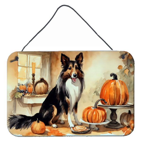 Collie Fall Kitchen Pumpkins Wall or Door Hanging Prints Hot on Sale