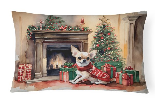 Chihuahua Christmas Fabric Decorative Pillow Online now